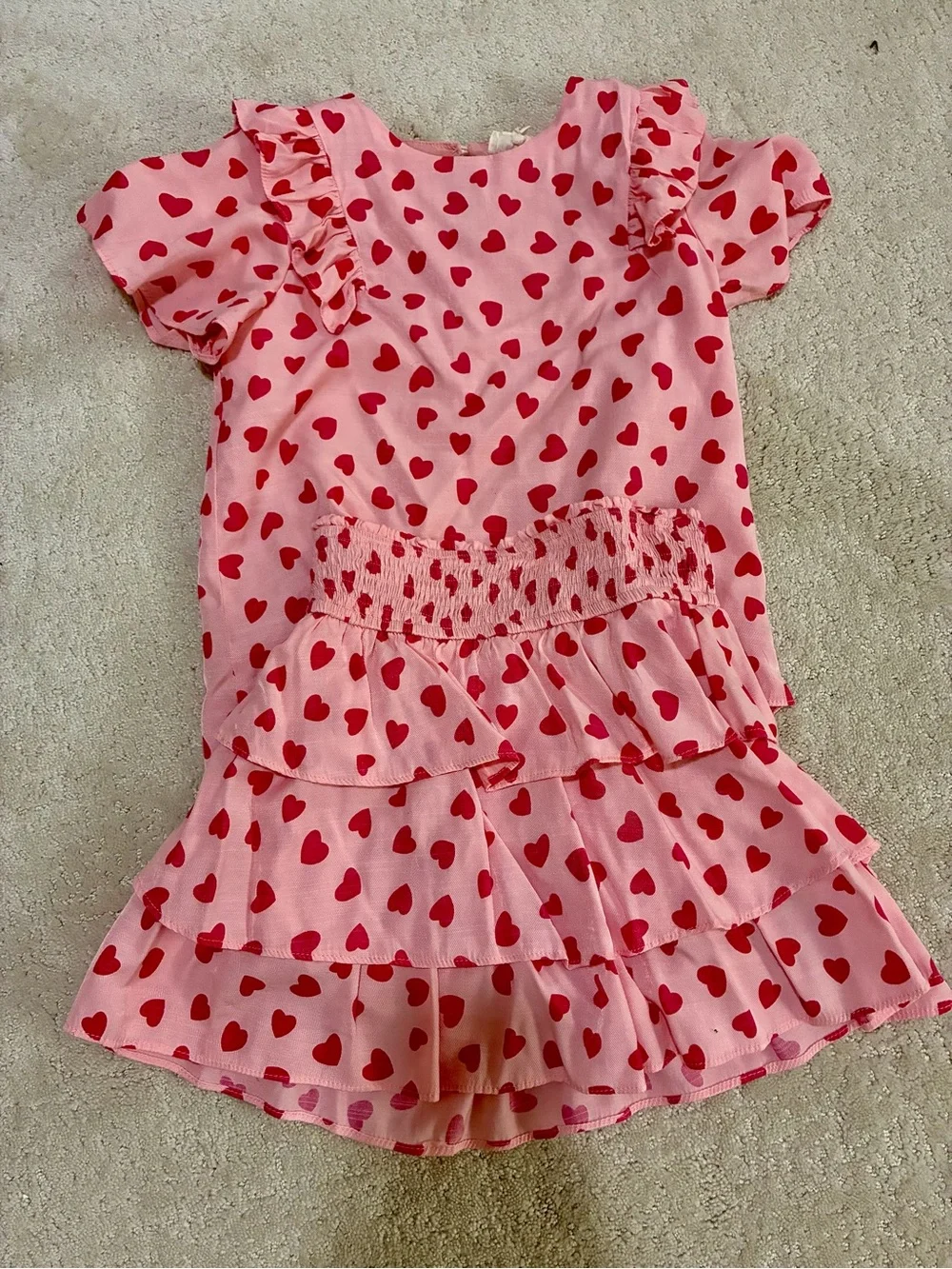 Hayden Girls Heart Skirt Set Girls Medium